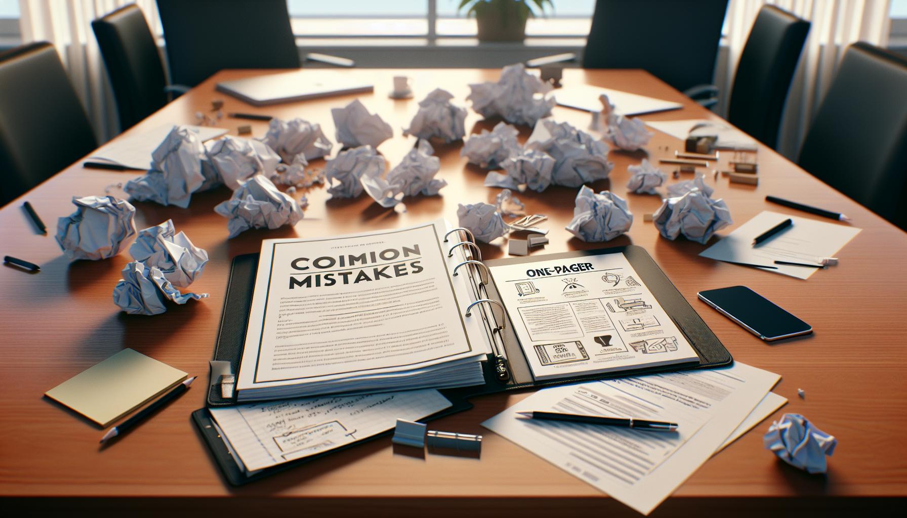 Common Mistakes in One-Pager Creation